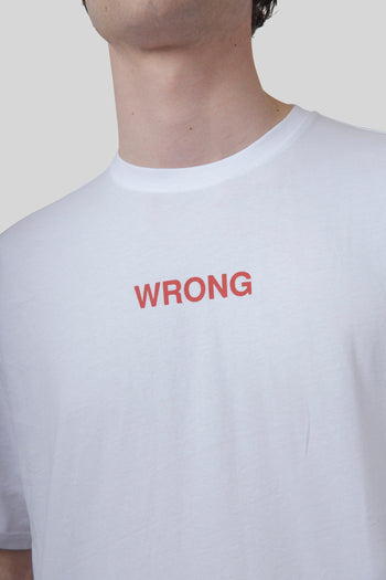 T-shirt Wrong Bianco Uomo - 4