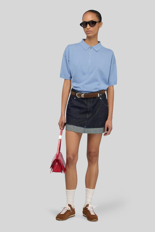 Gonna Floriane Blu Scuro Donna