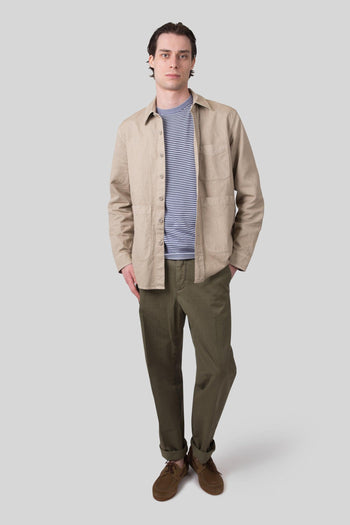 Overshirt Utility Beige Uomo - 2