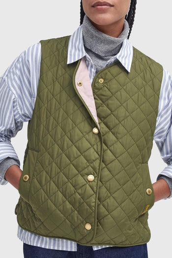 Gilet Trapuntato Lorelei Verde Oliva Donna - 5