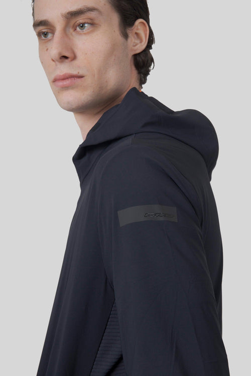 Felpa Surflex Soft Touch Hood Zip Blu Uomo