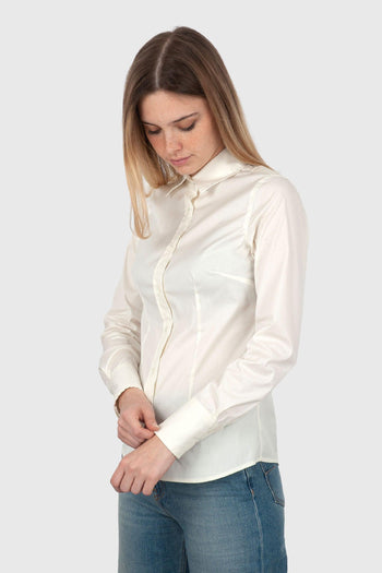 Camicia Slim Panna Donna - 3