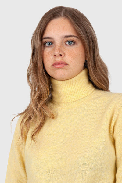 Maglia Dolcevita Cashmere/seta Giallo Donna