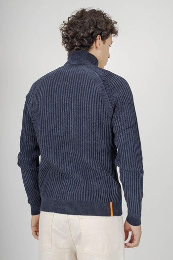 Maglia Velvet Rave Turtleneck Blu Scuro Uomo - 3