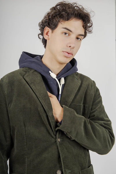 Blazer Neddick Corduroy Verde Scuro Uomo