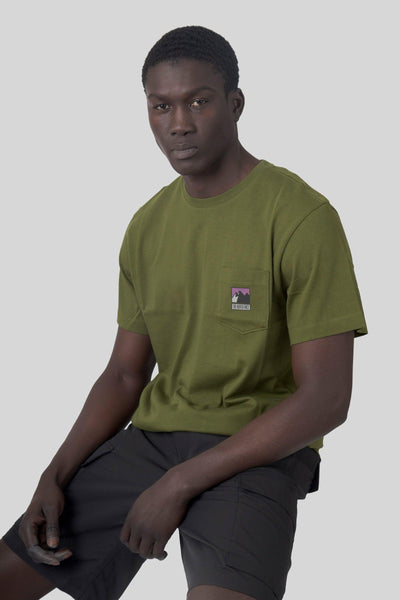 T-shirt Mountain Logo Relaxed Verde Uomo