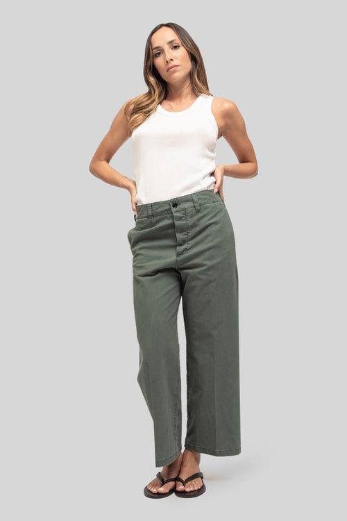 Pantalone Due Verde Donna