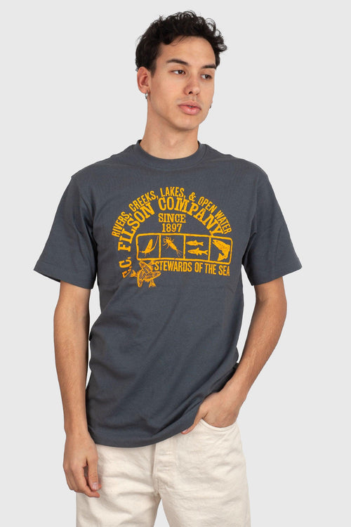 T-shirt Frontier Graphic Antracite Uomo