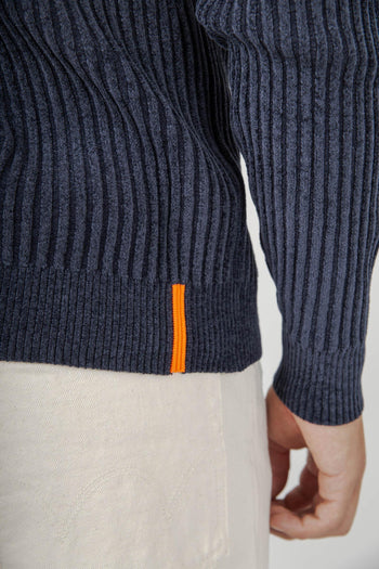 Maglia Velvet Rave Turtleneck Blu Scuro Uomo - 4