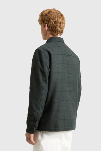 Overshirt Alaskan Wool Check Verde Scuro Uomo - 3