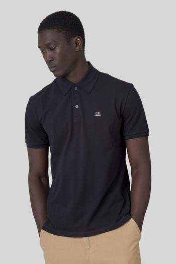 Polo Stretch Piquet Blu Uomo - 3