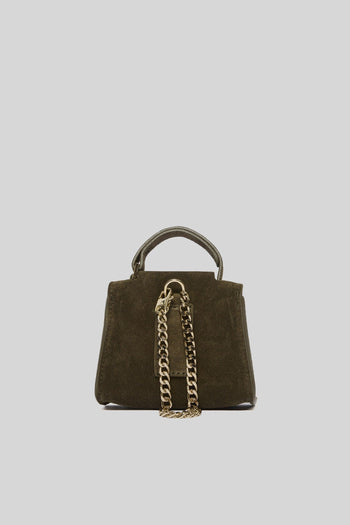 Charm Mini Sveva Peach In Suede Verde Donna - 3