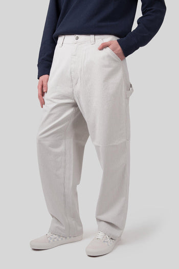 Wip Mercer Single Knee Pant Stripe Bianco/grigio Uomo - 3
