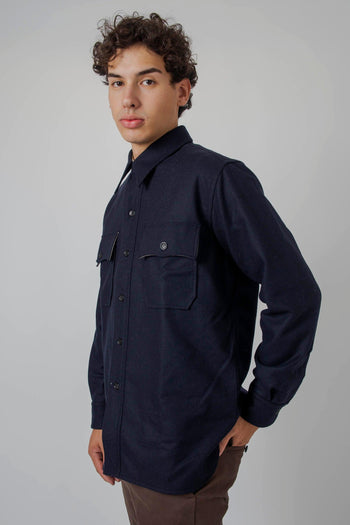 Cpo2.0 Overshirt In Lana Blu Uomo - 4