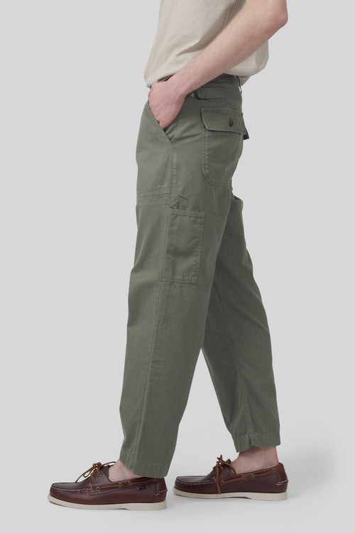 Pantalone Milton Herringbone Verde Uomo