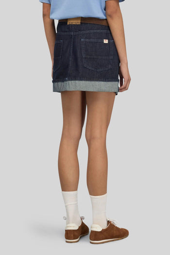 Gonna Floriane Blu Scuro Donna - 3