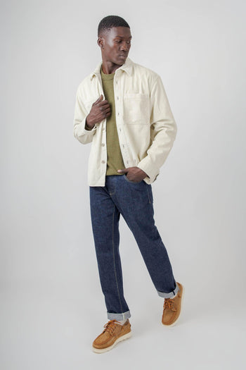 6-wale Corduroy Shirt Khaki Uomo - 2