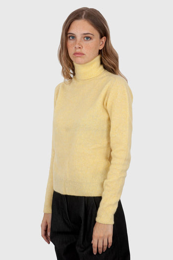 Maglia Dolcevita Cashmere/seta Giallo Donna - 5