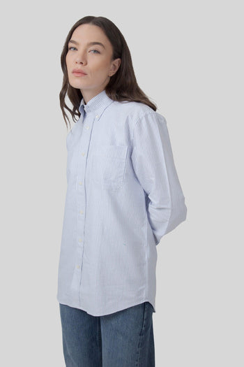 Camicia Doubling Ox Bianco/azzurro Unisex - 2