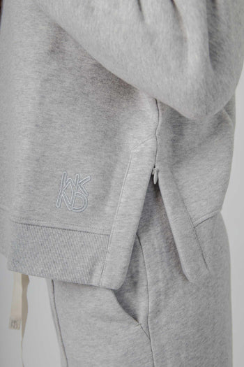 Max Mara Felpa Boxy Gerba In Cotone Grigio Chiaro Donna - 6