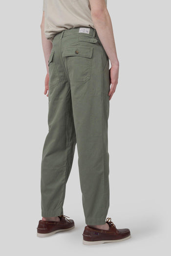 Pantalone Milton Herringbone Verde Uomo - 7