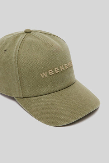 Max Mara Cappello Baseball In Canvas Verde Donna - 2
