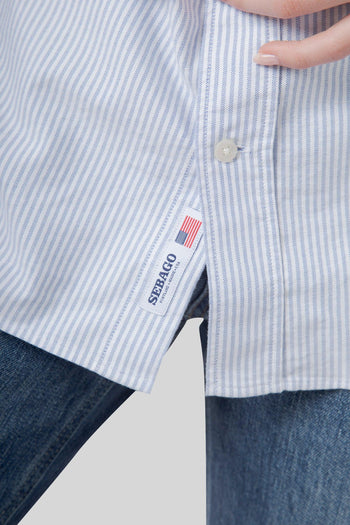 Camicia Doubling Ox Bianco/azzurro Unisex - 9