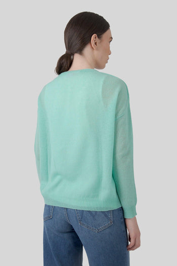 Maglia Angelica Verde Acqua Donna - 4
