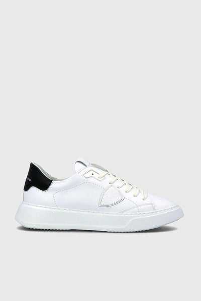 Sneaker Temple Veau Blanc Noir Bianco/nero Uomo