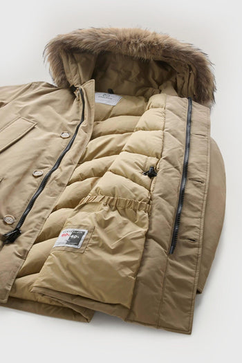 Arctic Parka In Ramar Cloth Con Pelliccia Removibile Beige Uomo - 9