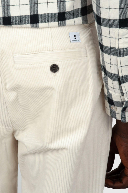 Pantalone Gin Pence In Velluto Bianco Off Uomo - 2