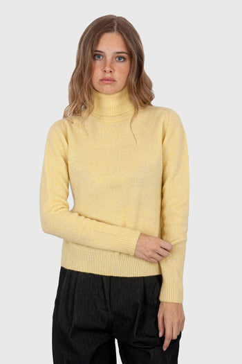 Maglia Dolcevita Cashmere/seta Giallo Donna - 3