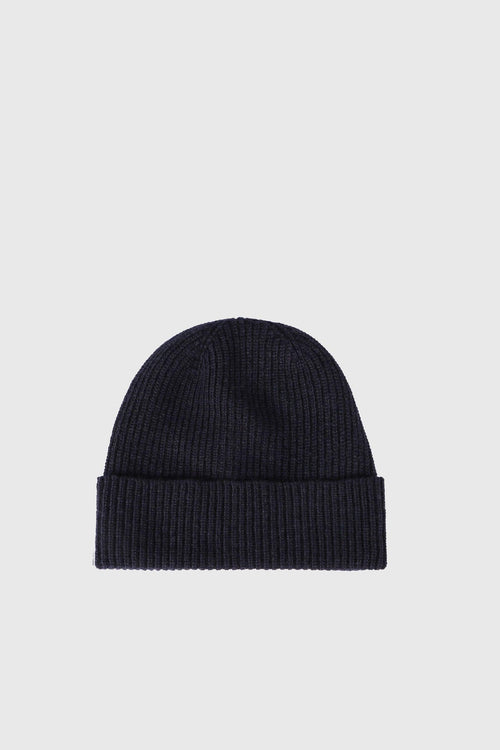 Knitted Ribbed Beanie Blu Unisex - 2