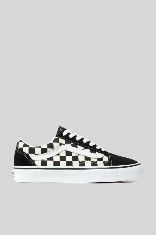 "off The Wall" Sneaker Old Skool Primary Check Bianco/nero Unisex