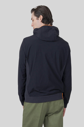 Felpa Surflex Soft Touch Hood Zip Blu Uomo - 5