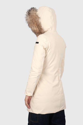 Piumino Winter Long Fur Wom Crema Donna - 4