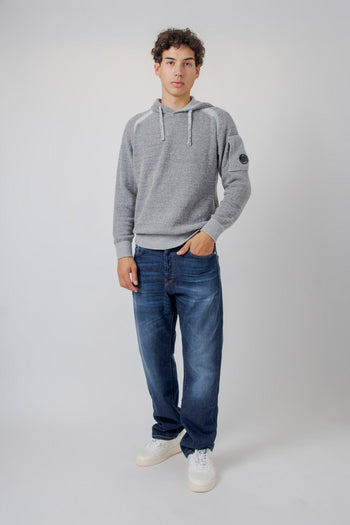 Maglia Hooded In Fleece Knit Grigio Uomo - 8