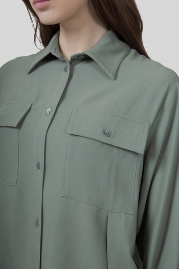 Camicia Guadalupe Verde Salvia Donna - 4