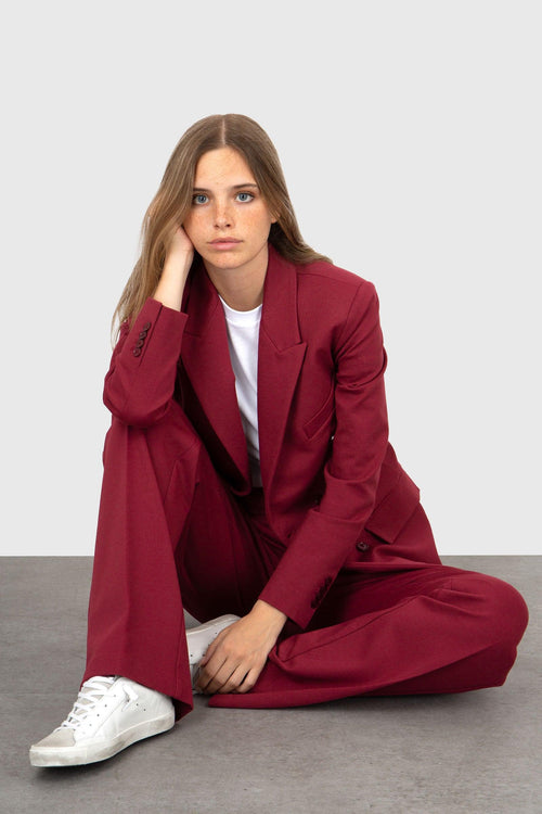 Giacca Doppio Petto Bordeaux Donna - 2