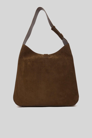 Borsa Gea Peach In Suede Marrone Donna - 3