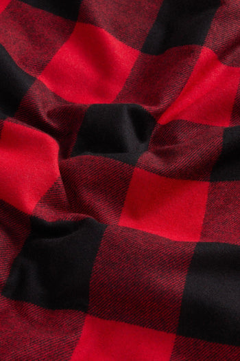 Overshirt Alaskan Wool Check Nero/rosso Uomo - 11