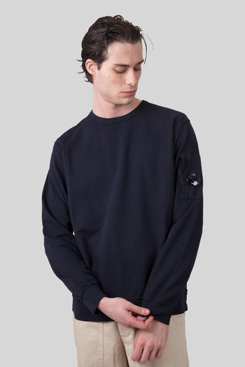 Felpa Light Fleece Crewneck Blu Scuro Uomo - 5