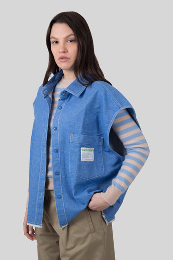 Camicia Pusway Blu Chiaro Donna - 5