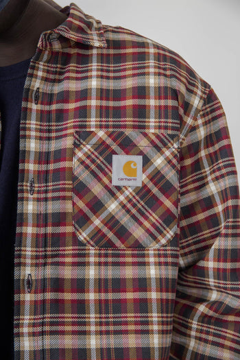 Wip Cronyn Shirt Jac Check Beige/bordeaux Uomo - 6