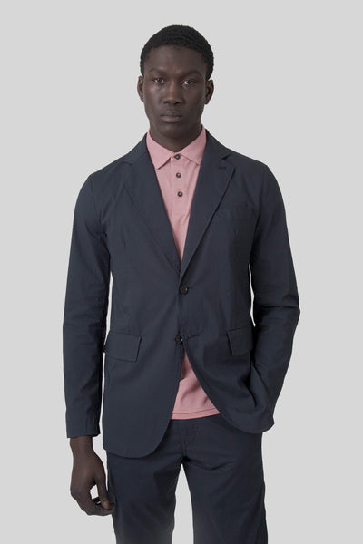 Blazer Kuki Light In Popeline Comfort Blu Uomo