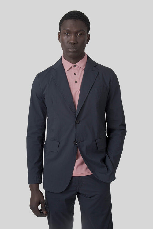 Blazer Kuki Light In Popeline Comfort Blu Uomo