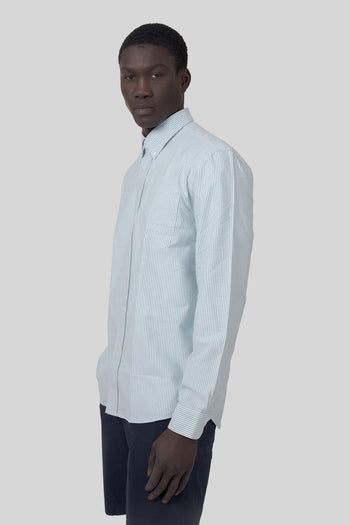 Camicia Doubling Ox Bianco/verde Unisex - 3