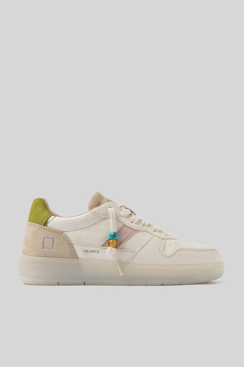 Sneaker Court 2.0 Vintage Calf Avorio Donna