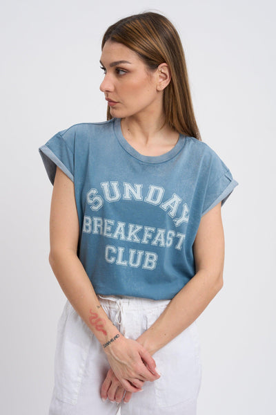 BOWERY T-Shirt Stampa "Sunday Breakfast Club" 1187