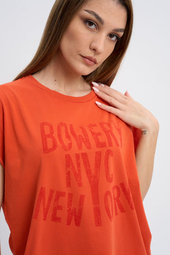 BOWERY T-SHIRT SMANICATA ACID GRENADINE 1190 - 2